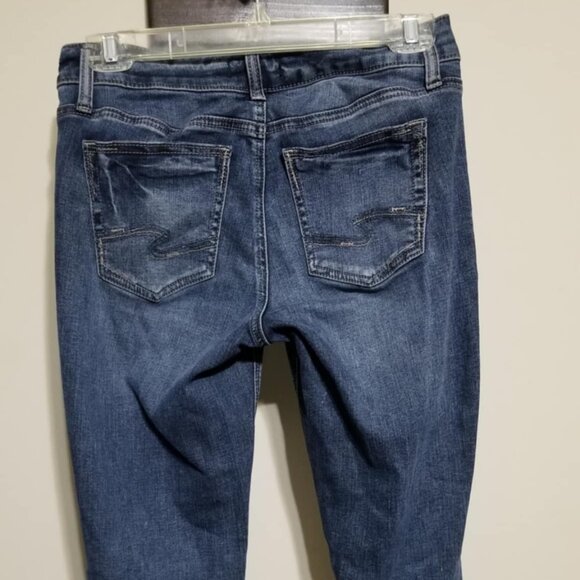 Silver Jeans Women's Denim Elyse Straight size 26 Factory Distressed Casual - Picture 10 of 11